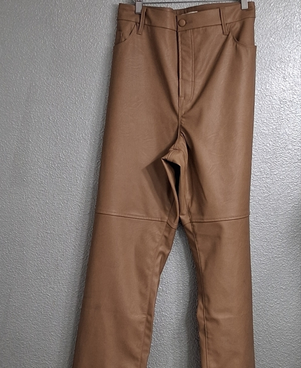 NWT Good American Faux Leather Good Boy Pants Size 18 - Picture 3 of 13